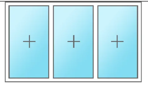 Trokrilni prozor sa tri fiksna krila