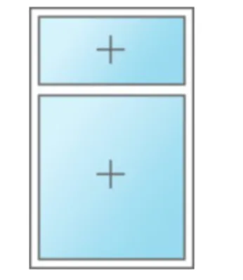 Fiksni prozor sa fiksnim nadsvetlom/podsvetlom
