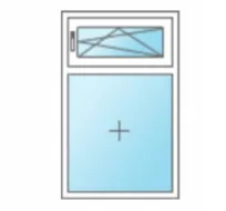 Proizvod Jednokrilni fiksni prozor sa pokretnim nadsvetlom/podsvetlom Slika